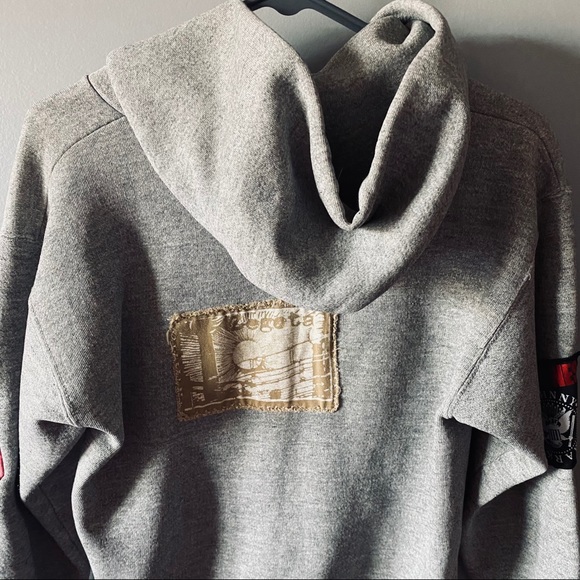 Gray patch zip up sweatshirt - Picture 10 of 13